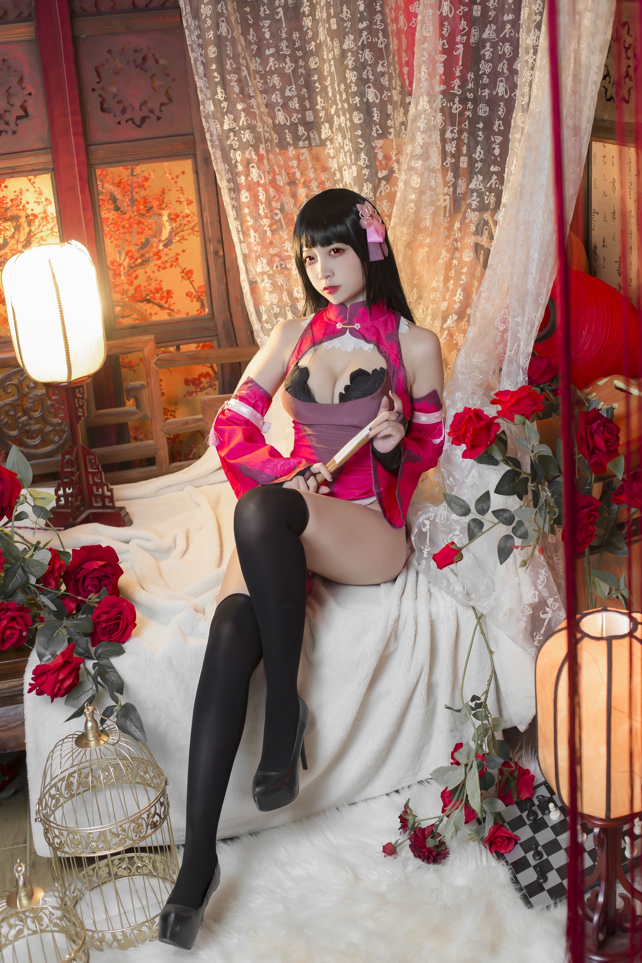 图片[1]-二佐Nisa – NO.081 二佐 梦子旗袍 [28P]-XikXak